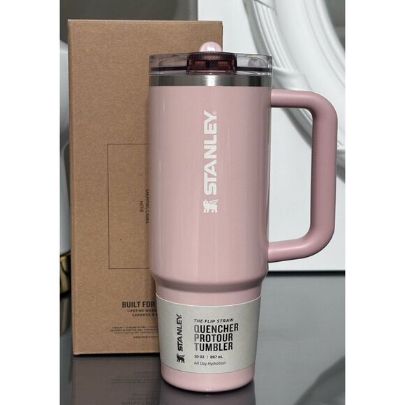 STANLEY QUENCHER PROTOUR FLIP STRAW TUMBLER, 30OZ- PEACH WHIP GLOSS